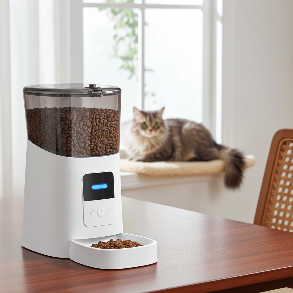 Automatic Cat Feeder WiFi Smart Pet Feeder Programmable 6L Portion Control Timer